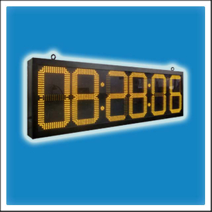 18 Inches Outdoor LED Digit Time & Temperature Clock 